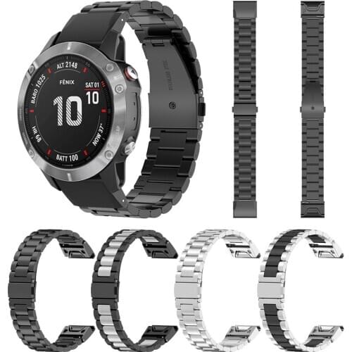 22mm 26mm QUICKFIT Metal Wristband for Garmin Fenix 6 6X / fenix 5 5x 3 hr band watchband for Garmin TACTIX DELTA / MARQ Strap