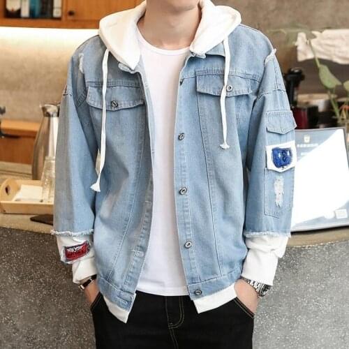 Senma tide harbor wind restores ancient ways INS student cowboy clothes Korean version loose lovers coat top male handsome leisu