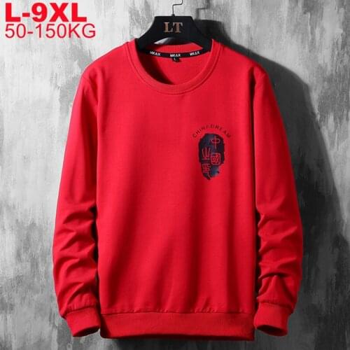 Sweatshirts Streetwear Pullover Hoodie 5xl 6xl 7xl 8xl 9xl Men Big Size Mens Hoodies Chinese Long Sleeve Sweatshirt Autumn Male