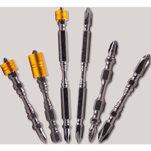 1PC Double Head Electric Screwdriver Set PH2 1/4" Hardness Magnetic 65MM 110MM Cross Head Screwdriver Bit Phillips Screw