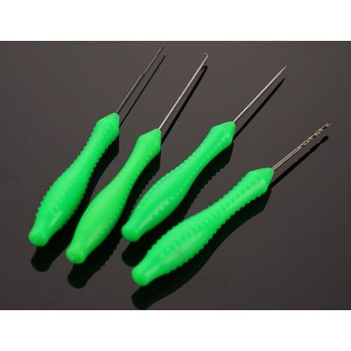 4Pcs Fishing Rigs Needle Kit Bait Fish Pellet Needle Set Hook Drill Holder