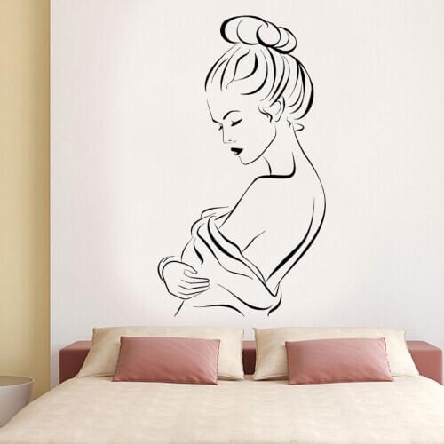 Hot Sexy Naked Girl For Bathroom Vinyl Wall Decals Home Decor Interior Design Bedroom Window Stickers Removable Waterproof 4126