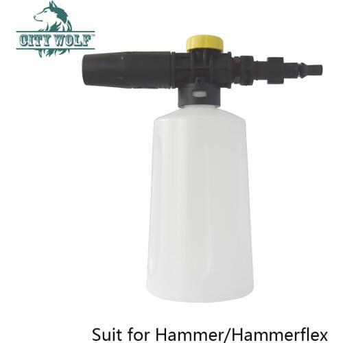 City wolf 750ML Snow Foam Lance foam cannon for Hammer Hammerflex high pressure washer car accessories yard floor cleaning