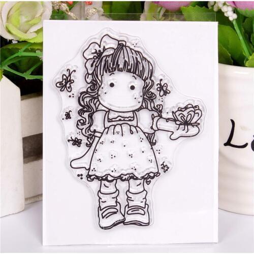 Figure pattern Transparent Silicone Stamp And metal die/Seal for DIY scrapbooking/photo album Decorative clear stamp sheets