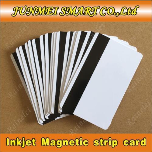 10pcs PVC Blank White Plastic Cards 30Mil LoCo Magnetic card Mag Stripe printable for inkjet printer CR80
