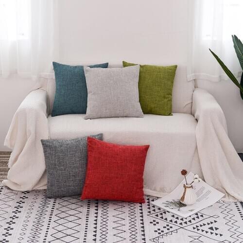 Modern Fashion Simple Hug Pillowcase Solid Color Cotton Pillowcase Without Core