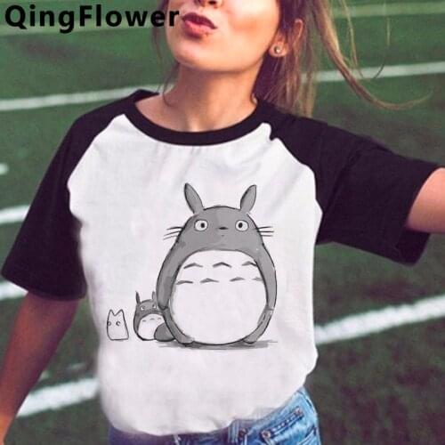 Totoro Studio Ghibli top tees clothes women couple couple clothes harajuku japanese 2021 summer top clothes white t shirt