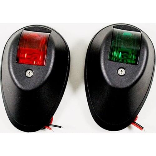 2 Pcs 12V Marine Boat 6 LED Bi-color Light Bow Navigation Red & Green