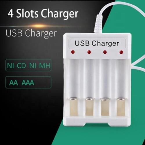 Universal USB Output Battery Charger 2/3/4 Slot Adapter For AA / AAA Battery Rechargeable Quick Charge Battery Charging Tools