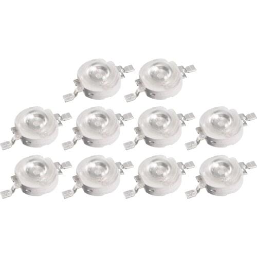 Uxcell LED Chip Board 1W Plant Grow Light DC3-3.2V 300-350mA 440-450nm Blue Light 10Pcs for DIY Indoor Flowers Growing Lamp