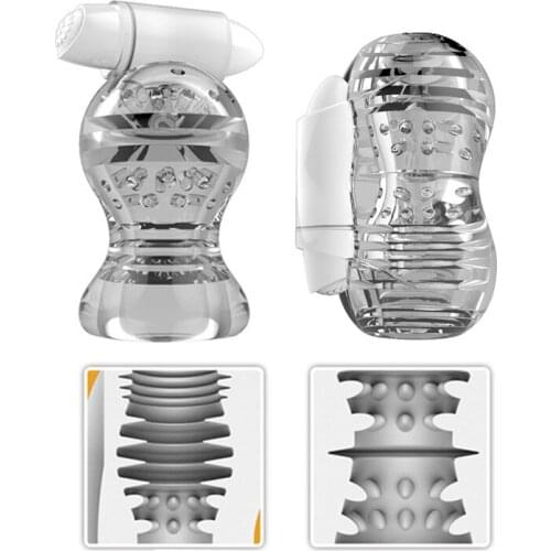 Penis Vibrator with Male Masturbator Delay Lasting Trainer Sex Product Glans Vibrator Sex Toy for Man