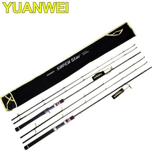 YUANWEI 2Sec 2.1m M/ML 2 Tips Spinning/Baitcasting Fishing Rod FUJI Guide Ring Carbon Rods Vara De Pesca Carp Olta Fishing Stick
