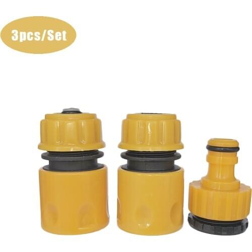 1 Set of Garden Water Pipe Water Connector Hose Fittings 16mm Quick Connector 1/2" 3/4" Faucet Garden Greenhouse Accessories