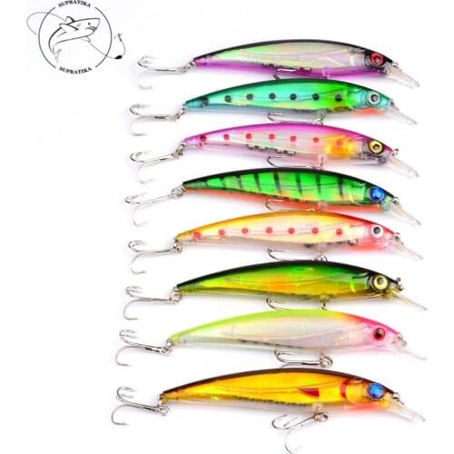 1Piece 110mm 13.4g Fishing Lures 3D Eyes Wobblers Minnow Bait For River Ocean Fishing Tackle Crankbait Isca Pesca Jigging