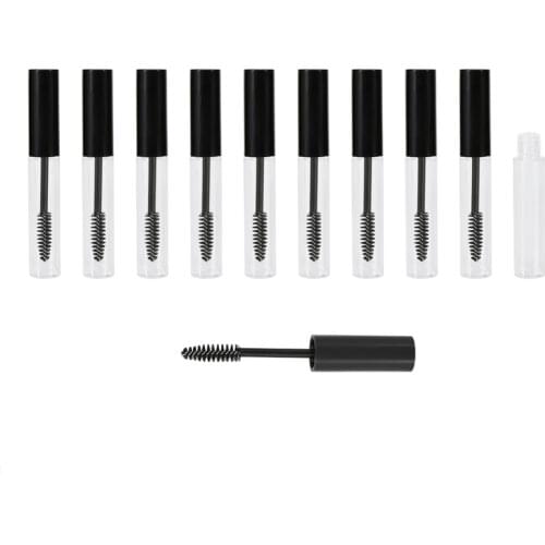 10Pcs Empty Mascara Tube With Eyelash Bottles Cosmetic Container 10ml Plastic Bottle Mascara Eyelash Refillable Makeup Container