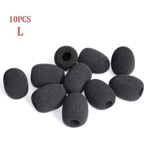 10PCS Microphone Windscreen Sponge Cover Headset Mic Foam Cover Protective Cap Replacement for Gooseneck Meeting Mic
