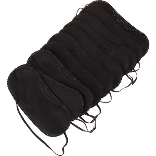 10Pcs/lot Soft Portable Blindfold Travel Sleep Mask Eye Cover Fast Sleeping Eye Mask Eyeshade Cover Shade Patch Women Men