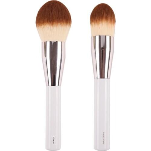 2pcs/set Big size Powder Makeup brushes + Flame Foundation brush Liquid cream Make up brush cosmetic tools soft Professional