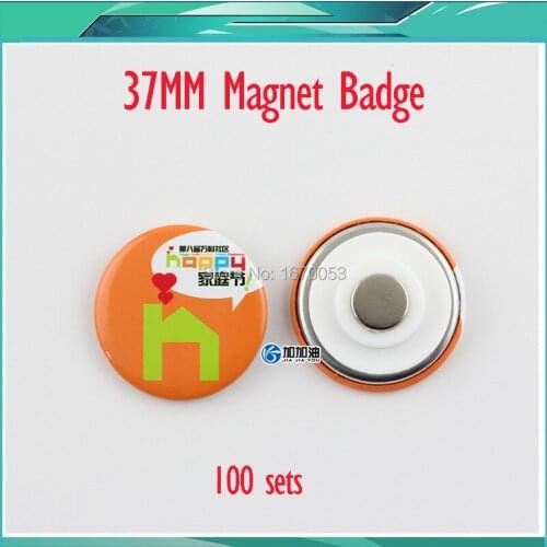 37 MM Powerful Magnetic Badge Blank Material Supplies Do Not Hurt Your Clothes Wholesale Price 100 Sets