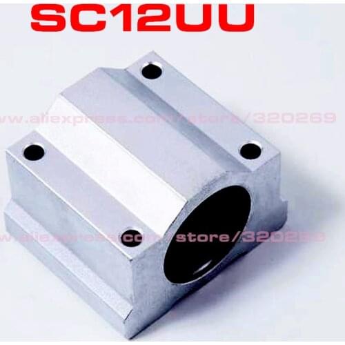 4pcs x SC12UU SCS12UU 12Mm Linear Axis Ball Bearing With LM12UU Bush Pillow Bolck Unit For Rail CNC
