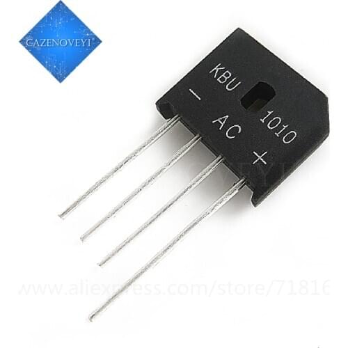 5pcs/lot KBU1010 KBU-1010 zip 10A 1000V diode bridge rectifier original In Stock
