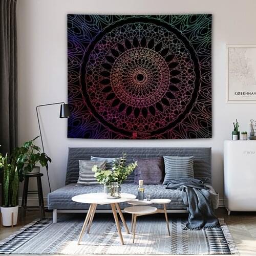 Bohemian Mandala Tapestry Wall Hanging Sandy Beach Throw Rug Blanket Camping Tent Travel Mattress Bohemian Sleeping Tapestry