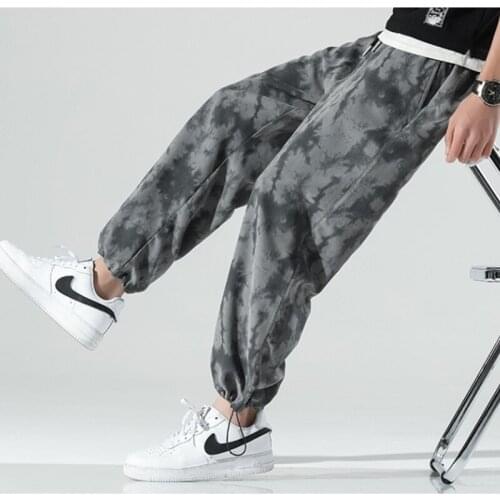 Cargo Pants Men 2021 Harajuku Fashion Pants Camouflage Joggers Causal Hip Hop Trousers Loose Drawstring Large Size Pants Male