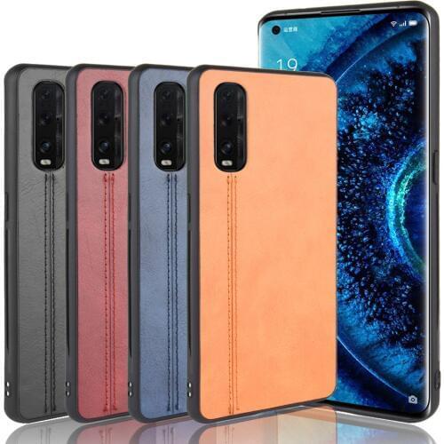 For OPPO Find X2 Pro Case Genuine Leather Cover For OPPO Find X2 X 2 X2Pro Phone Cases Back Capas Fashion Funda 2020