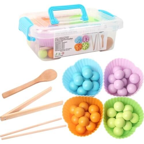 Kids Montessori Wooden Toys Hands Brain Training Clip Beads Toys Educational Puzzle Math Learning Toys for Children Sensory Toys