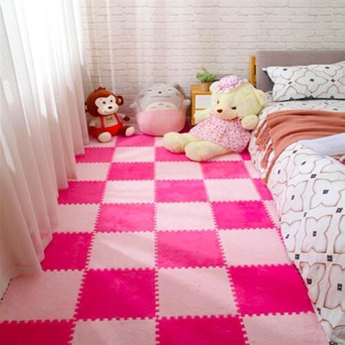 10Pcs/Lot Kids Carpet Plush Baby Play Mat For Children EVA Foam Developing Mat Puzzle Kids Soft Floor Rug Game Crawling Playmat