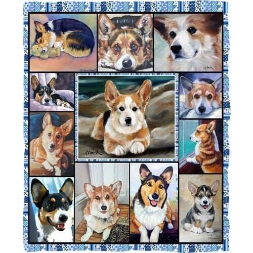 Shiba Inu Funny 3d printed fleece blanket for Beds Hiking Picnic Thick Quilt Fashionable Bedspread Sherpa Throw Blanket