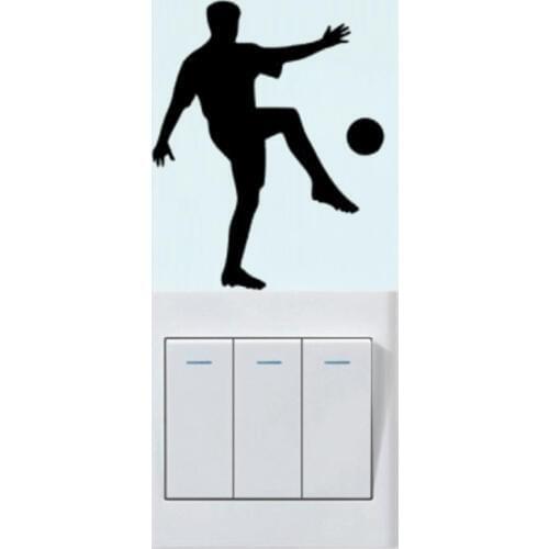 Soccer Player Bedroom Vinyl Wall Decal Home Decor Light Switch Sticker 6SS0488
