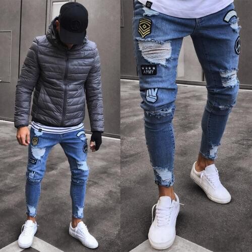 GuliriFei Ripped Jeans For Men