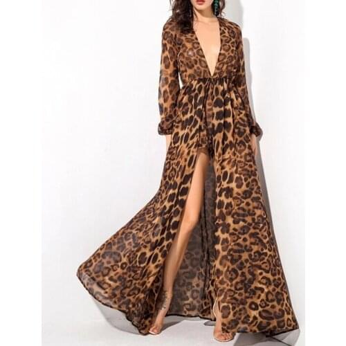 New product long-sleeved deep V jumpsuit long skirt banquet dress dress