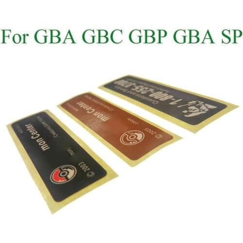 5PCS Battery Cover Sticker New Lables Stickers Replacement for Gameboy Advance Color for GBA/ GBA SP/ GBC/ GBP Game Console