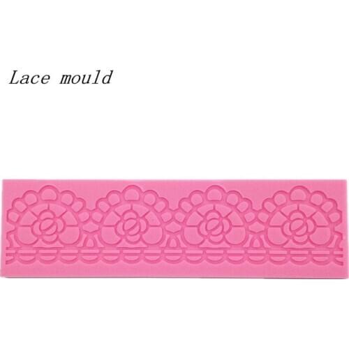 Wholesale Silicone mold Round rose flower Lace mat decoration for cake Sugar lace mold Fondant cake mold