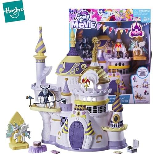 Original My Little Pony Canterlot Castle Toys Magic Friendship Crystal Suit For Little Baby Christmas Birthday Gift Girl Bonecas