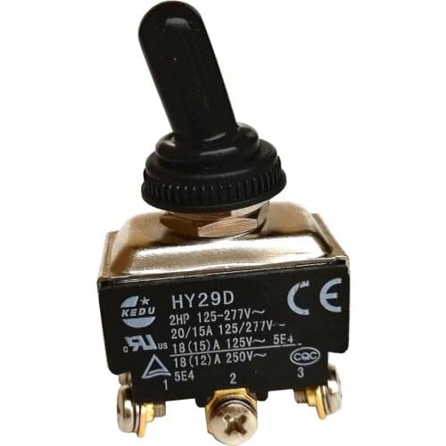 KEDU HY29D DPDT On-On Toggle Switches 2HP 6 Pins M3.5 Screw