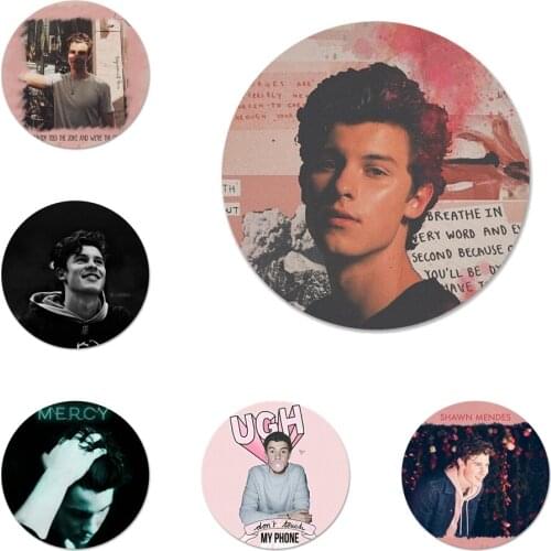 Singer Shawn Mendes Magcon Pattern Icons Pins Badge Decoration Brooches Metal Badges For Backpack Decoration 58mm