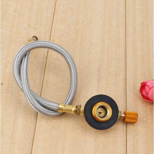 Braided Hose Outdoor Gas Stove Furnace Connector Gas Tank Adapter Valve for Outdoor Camping Palnik Gazowy Cooking Fuel Stove