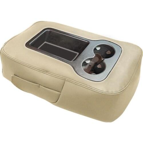 Armrest Console Jump Seat Cover Top for 2007-2014 Silverado Tahoe Sierra Center Console Cover with Zipper Design