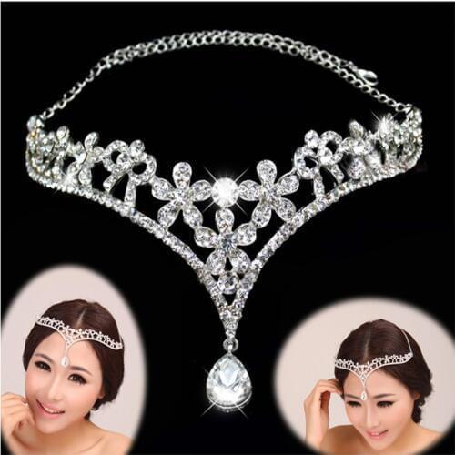 Luxury Bridal Wedding Jewelry Forehead Hair Accessories Bride Head Chain Tiara Bride Headpiece Headband Hair Ornaments
