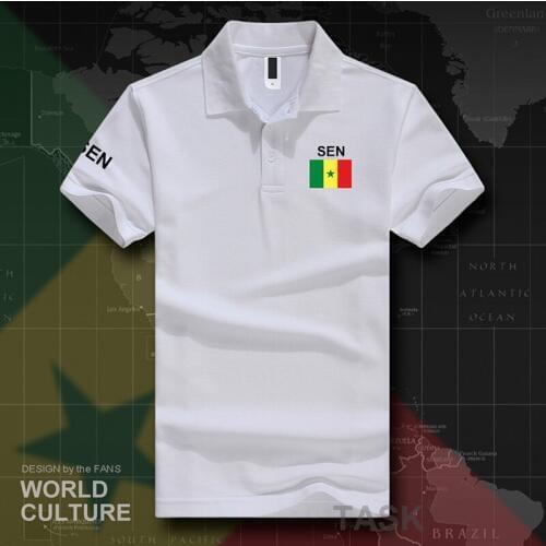 Senegal SEN polo shirts men short sleeve white brands printed for country 2017 cotton nation team flag new fashion Senegalese