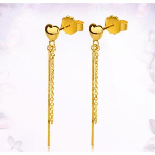 18K Pure Gold Earring Real AU750 Solid Gold Earrings Nice Good Hollow Ball Tassel Upscale Trendy Fine Jewelry Hot Sell New 2020