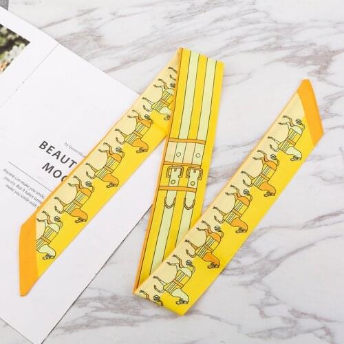 New Bag Scarf Womens Silk Scarf Horse Print Luxury Brand Hair Scarf Top Female Headband Shawl Girls Headscarf