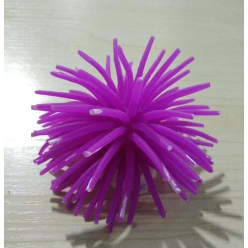 Silicone Aquarium Fish Tank Ornament Artificial Sea Urchin Plant 1Pcs