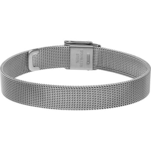 Somsoar Jewelry Silvering Watch clasp Mesh Bracelet Stainless Steel Mesh Bracelet bands can choose 8mm/10mm/12mm/14mm width