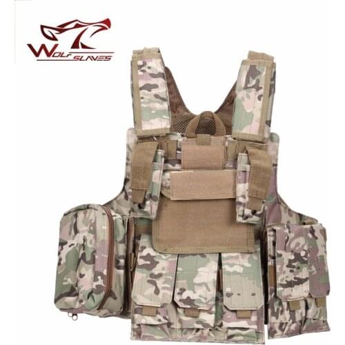 Tactical Vest Molle Combat Strike Carrier Vest Steel Wire Vest With Bag Outdoor Pouch Military Equipment 900D Oxford