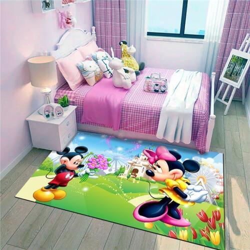 Mickey and Minnie Waterproof Door Mat Cartoon Mat Cute Kitchen Rugs Bedroom Carpets Decorative Stair Mats Home Decor Crafts