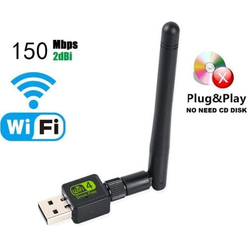 USB WiFi Adapter Ralink Wi-Fi Antenna Lan USB Ethernet 150M 2dB PC WiFi Dongle Wireless Notework Card USB Wi Fi Receiver